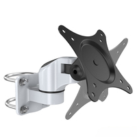 Support de moniteur simple en aluminium réglable, pliable, avec rotation à 360 degrés et fixation par pince de bureau