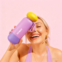 Bouteille d'eau sport en acier inoxydable Yeway, style dessin animé, écologique, sans BPA, avec couvercle isotherme, idéale pour les cadeaux d'affaires ou de vacances
