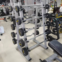 WENDY - Soporte de Metal para Barra de Pesas, para Gimnasio Comercial o Casa, Almacenamiento de Equipos de Fitness, Banco Personalizable, Color a Elección, Planificación de Espacio 3D Gratuita