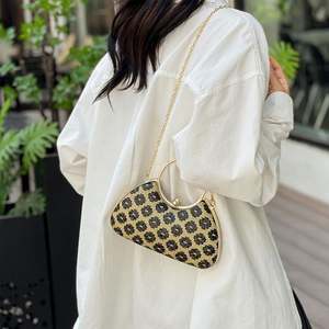 Clutch-Abendtasche für Damen, glitzernde Handtasche mit Strass-Kette für Hochzeit und Party - Product Image 4