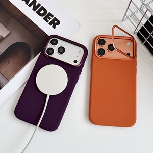 Coque de téléphone magnétique en silicone liquide S135 tendance, série Eagle Eye, avec support pour objectif d'appareil photo pour iPhone 18 17 Pro Max - Product Image 5