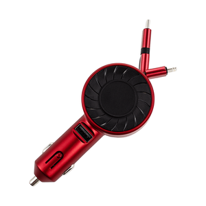 ที่ชาร์จแบบเร็วสามารถพับเก็บได้ USB 30W สำหรับชาร์จโทรศัพท์มือถือที่ชาร์จในรถอเนกประสงค์แบบ3-in-1 - Product Image 3