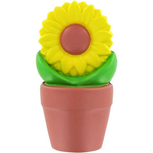 Pelota Antiestrés de Girasoles en Maceta con Logotipo Personalizado, Juguete Sensorial de Espuma Suave para Aliviar la Ansiedad, Regalo Promocional - Product Image 1