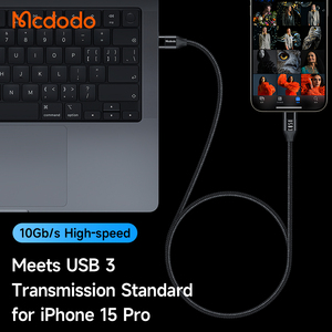 Mcdodo 713 Cable USB3 1,2 M 10 Gb/s Video Audio 4K @ 60Hz Pantalla HDR 100W Pd Dual USB C <span class=keywords><strong>3</strong></span> Cable para iPhone15 Notebook <span class=keywords><strong>Android</strong></span> - Product Image 3