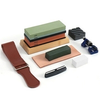 Kit de pierres à aiguiser double face en aluminium, corindon blanc multi-grains, écologique et de qualité supérieure, en promotion