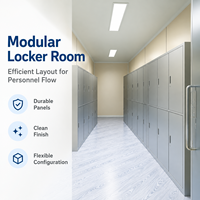 Armoire de rangement modulaire pour salle blanche, casier hygiénique en acier inoxydable pour vestiaire