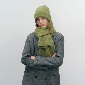 Women Winter Acrylic Knit Gradient Beanie <b>Hat</b> Scarf Set Warm Soft Fashion Ladies Knitted <b>Cap</b> Neck Scarf 2Pcs Set Outfit - Product Image 2
