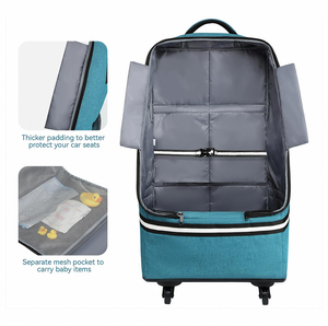 Bolsa de asiento de coche acolchada con ruedas Protege el asiento de coche de tu hijo durante todos tus viajes - Product Image 3