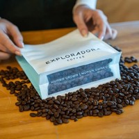 Pochette en papier kraft personnalisable refermable gousset inférieur compostable pour grains de café gelée chewing-gum fond plat debout