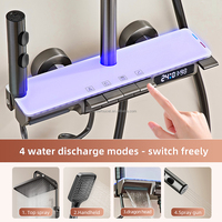 Meilleure vente en stock : Ensemble de douche thermostatique à touches piano, 4 modes, 4 sorties, jet doux, chromé – Le favori d'Europe et d'Amérique