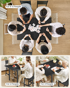 <span class=keywords><strong>Table</strong></span> à <span class=keywords><strong>manger</strong></span> extensible en bois moderne avec design pliable pour 2 à 4 personnes - Product Image 4