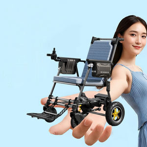 Equipo de rehabilitación motorizado de fibra de carbono, silla de ruedas eléctrica plegable ergonómica <span class=keywords><strong>para</strong></span> ancianos con control de velocidad, de fibra de carbono, con control - Product Image 4