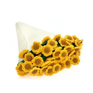 2025 Crochet hoa chăn đan Kit với hướng dẫn hướng dẫn bó hoa hướng dương chăn món quà mới lạ - Product Image 6