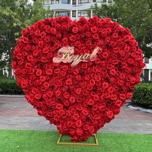 Tissu rose personnalisé enrouler fleur artificielle <span class=keywords><strong>mur</strong></span> accrocher plantes vertes <span class=keywords><strong>mur</strong></span> mariage toile de fond décor événement fête accessoires - Product Image 4