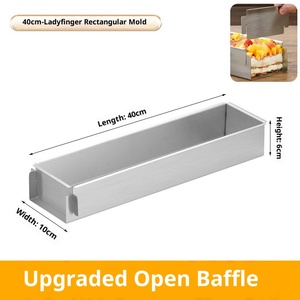 Molde Rectangular para Pastel de Tiramisú de Aleación de Aluminio con Tapa, Bandeja Rectangular para Hornear Pasteles, Molde para Tiramisú - Product Image 5