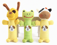Jouet en peluche pour animaux de compagnie en forme de shiitake, résistant aux morsures, jouet à mâcher couineur, style mignon, pour la dentition (OEM/ODM)