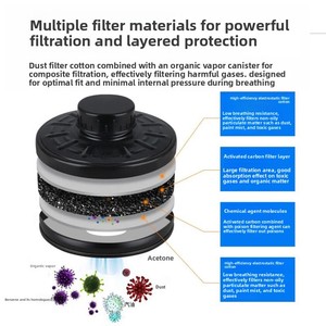 MF14 Selbstansaugender Filtertyp Weitblick-Antigas-Vollgesichtsmaske für Dickdampf, Giftige Gase, Chemikalien, Biologische Gefahren, Brandbekämpfung - Product Image 4