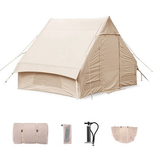 Tenda Gonfiabile Portatile per Campeggio Esterno, <span class=keywords><strong>Set</strong></span> Completo di Attrezzatura, Tenda con Tettoia Rinforzata Impermeabile in Oxford per Pernottamento - Product Image 1