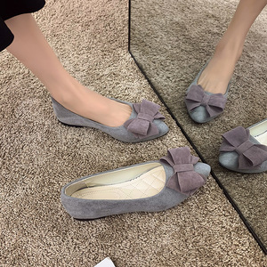 Scarpe da donna taglie forti da ballo a punta da passeggio Slip on mocassini da donna <span class=keywords><strong>con</strong></span> fiocco <span class=keywords><strong>ballerine</strong></span> piatte - Product Image 6