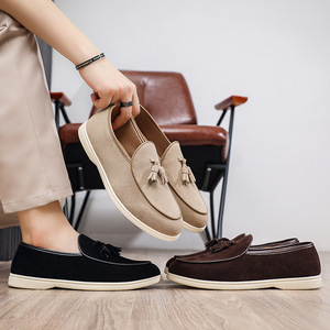 Mocassins en cuir artificiel pour hommes, chaussures <span class=keywords><strong>bateau</strong></span> fantaisie, mocassins décontractés pour hommes - Product Image 2