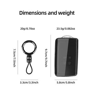 Cover per Chiavi in TPU per <span class=keywords><strong>Renault</strong></span> Koleos Captur Megane Clio Scenic Arkana, <span class=keywords><strong>Accessori</strong></span> Protettivi per Chiavi Auto - Product Image 3