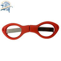Merveilleux ciseaux pliants portables multi-usages en forme de lunettes Mini cisaillement pour fil de pêche
