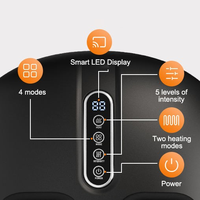 Appareil de massage électrique pour pieds et mollets, pression d'air, chaleur, vibrations, pétrissage, shiatsu, machine de massage des pieds