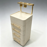 Chariot de rangement mobile pour salon de coiffure OEM personnalisé, avec poignée dorée, plusieurs tiroirs, couleur personnalisable, vente en gros