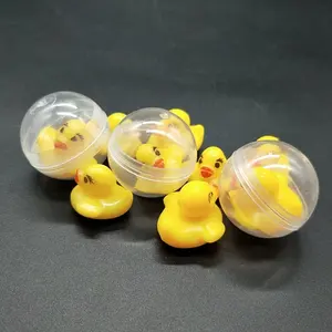 1 inç 28mm kapsül otomat topları Mini küçük hayvan oyuncaklar çocuk plastik vinil ördek banyo yüzer PVC sert oyuncak ördek