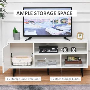 Modern Home Entertain ment Unit Center MDF-TV-Stands chrank für Fernseher bis zu 60 Zoll mit Kabelloch-Lager regal für Wohnzimmer - Product Image 6