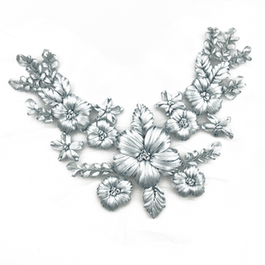 Parche <span class=keywords><strong>de</strong></span> costura <span class=keywords><strong>de</strong></span> flores 3D hecho a mano con apliques <span class=keywords><strong>de</strong></span> encaje bordado para jeans, parches <span class=keywords><strong>de</strong></span> cuentas para ropa - Product Image 3