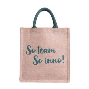 Sac fourre-tout en coton et jute pour femme tendance, sac en maille élégant pour les courses - Product Image 1