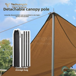 Outdoor 25mm <b>canopy</b> pole, two 2.4m 2.1m 4-cection iron camping accessories, <b>tent</b> support pole - Product Image 2