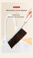 Brosse à poussière pour lit KOOCCA avec manche en plastique, balai pour lit, brosse à poussière pour sol, brosse à poussière pour canapé, tapis, table