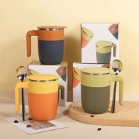 Bouteille isotherme portable 500 ml avec poignée, en verre, pour camping, machine de nettoyage incluse – Meilleures ventes