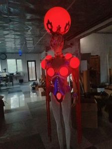 Disfraz de Robot con Armadura LED |   Ropa de Escenario Futurista para Hombres y <span class=keywords><strong>Mujeres</strong></span> |   Traje para Actuaciones en Discotecas y Fiestas - Product Image 2