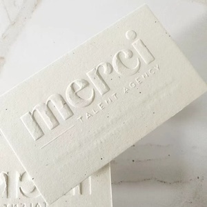 Tarjetas de Presentación Premium Hechas a Mano, 600GSM, Algodón Grueso, Minimalistas, Impresión en Relieve 3D, Papelería para Marca Corporativa - Product Image 1