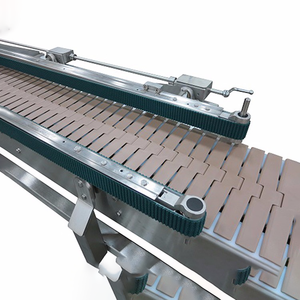 Transportador Modular de Corrente Plana para a Indústria de Bebidas, Suporte para Transferência de Garrafas e Latas com Função de Virada - Product Image 3