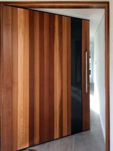 2024 Thiết Kế Mới Nhất Biệt Thự Hiện Đại Khu Dân Cư Nhập Chính Lối Vào Cửa Gỗ Gỗ Bên Ngoài Phía Trước Cửa Pivot Với Khung Cho Nhà - Product Image 3