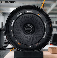 عجلات سيارات Lsgzl مصنوعة من قطعتين بحافة عميقة مقعرة 5x114.3 5x130 مخصصة لسيارات أودي Cls C8 وBMW Sf90 من سبائك الألومنيوم مقاس 22 بوصة