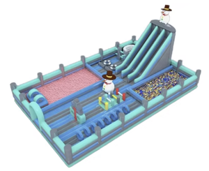 Mùa đông <span class=keywords><strong>Wonderland</strong></span> Inflatable Snowman thư bị trả lại nhà trẻ em ngoài trời 'sân chơi với nước Slide Phụ kiện cho bán hàng vui chơi giải trí - Product Image 2