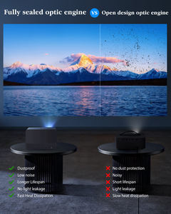 Proyector CRE Android LCD LED 1080P 4K Ready, Videoproyector Inteligente con Enfoque Automático, Altavoces Integrados de 10W, 1200 Lúmenes, Portátil para el <span class=keywords><strong>Hogar</strong></span> - Product Image 6