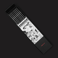 Ensemble de crayons et de fusains MIYA WEIRD, 8 pièces