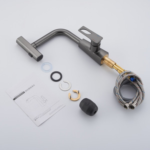 Basin Faucet Pull Out <b>Spray</b> Single Handle Deck <b>Mounted</b> Ceramic Valve Core 2gpm YQ70085TP - Product Image 2