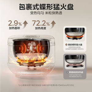 Cuisinière à riz Midea 4L grande capacité, contrôle intelligent par micro-ordinateur, modèle électrique domestique MB-RE418 - Product Image 2