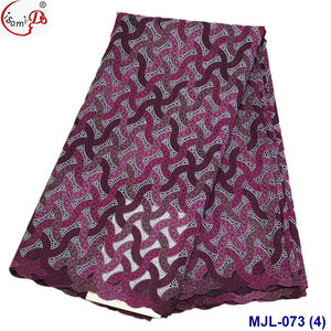 Venta caliente láser gasa guipur cordón secuencias de encaje bordado malla sostenible <span class=keywords><strong>vestidos</strong></span> de <span class=keywords><strong>fiesta</strong></span> precio al por mayor boda africana - Product Image 5