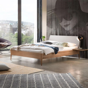 <span class=keywords><strong>Lit</strong></span> contemporain de grande taille en bois massif par un designer célèbre, tapisserie d'ameublement, meubles de chambre à coucher extensibles pour hôtels - Product Image 2