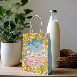 Bolsas de regalo de papel <span class=keywords><strong>azul</strong></span> oscuro para compras de comestibles, 5x5, diseño de bolsa de papel <span class=keywords><strong>azul</strong></span> marino elegante, <span class=keywords><strong>precio</strong></span> minorista para embalaje de bebidas - Product Image 2