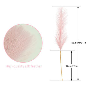 Rose Faux Pampas <span class=keywords><strong>Herbe</strong></span> Décor Court Artificielle Pompeuse <span class=keywords><strong>Herbe</strong></span> Floral Faux Pampas <span class=keywords><strong>Herbe</strong></span> pour <span class=keywords><strong>La</strong></span> Maison <span class=keywords><strong>De</strong></span> Mariage Boho Décor - Product Image 4