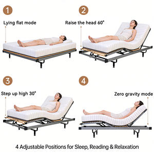 Оптовая продажа: Умная кровать с деревянными ламелями, большая, с электрической регулировкой, бесшумным немецким мотором - Product Image 4